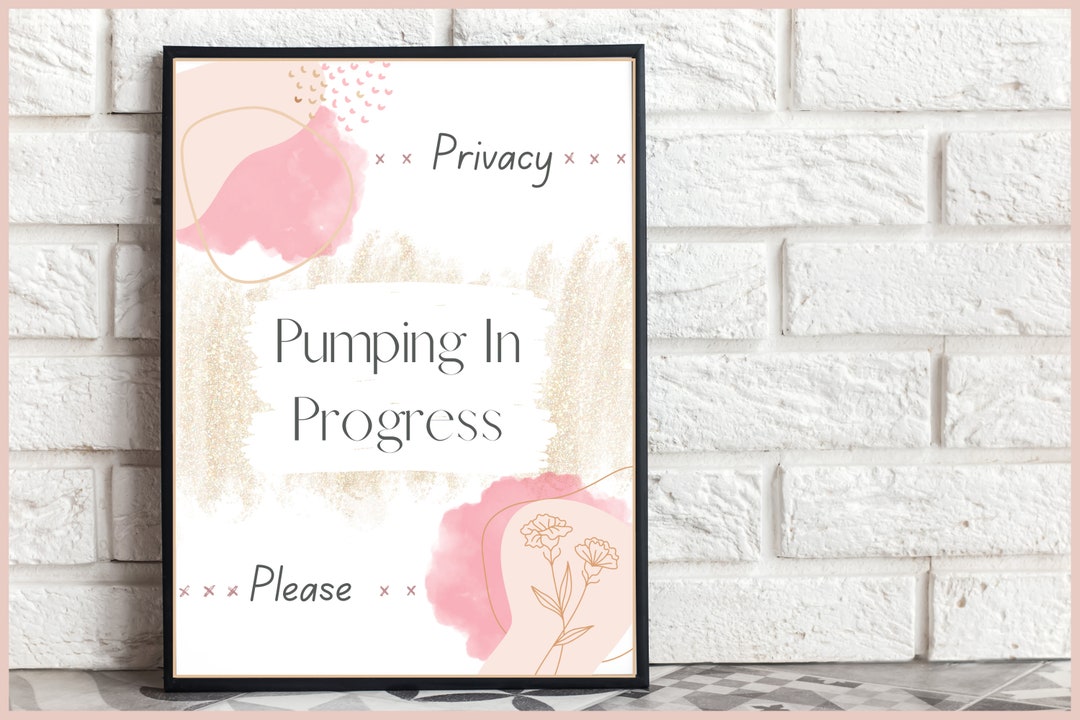 Printable Pumping in Progress Sign Printable Breastfeeding Sign