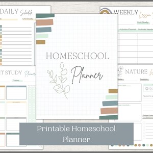 Homeschool Planner Printable | Montessori Inspired Lesson Planner
