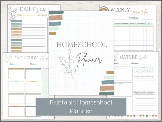 Homeschool Planner Printable | Montessori Inspired Lesson Planner