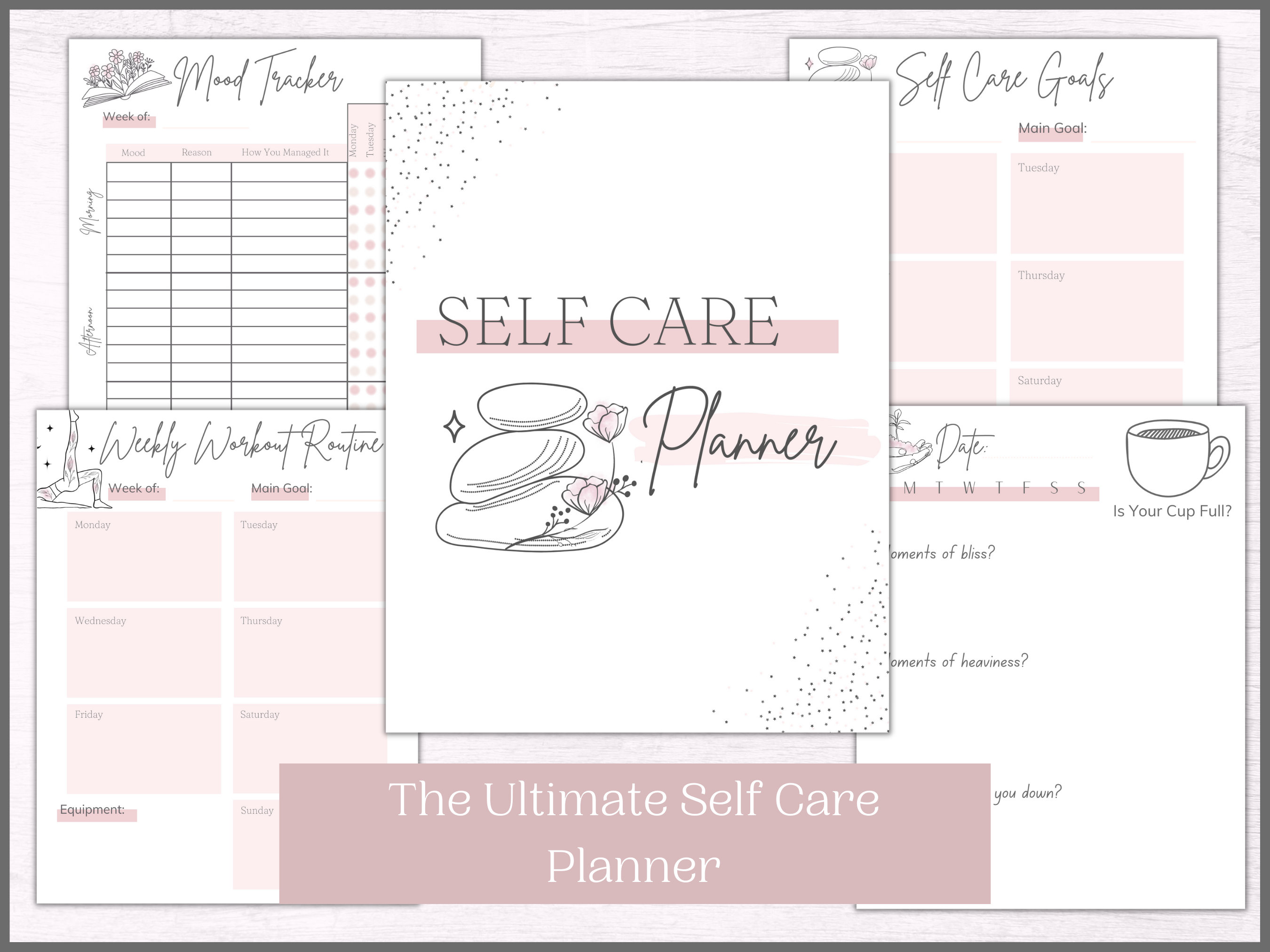 Self Care Journal and Self Care Planner Wellness Journal and - Etsy