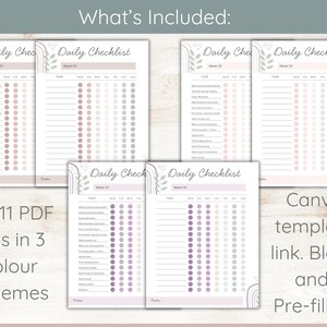 Editable Daily Checklist | Daily to Do List Template | Weekly Habit ...