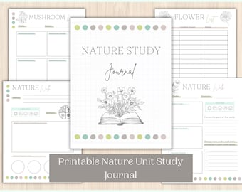 Printable Nature Journal | Homeschool Preschool Nature Learning | Charlotte Mason Style Nature Study Printables