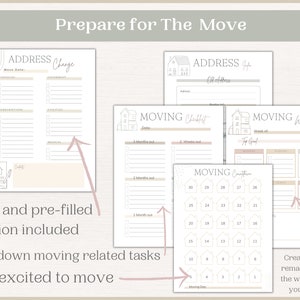 Editable Moving Planner | Moving Checklist | Printable Moving Binder ...