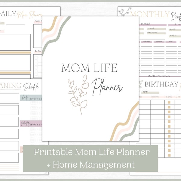 ADHD Printable Planner | ADHD Mom Life Planner | Household Binder