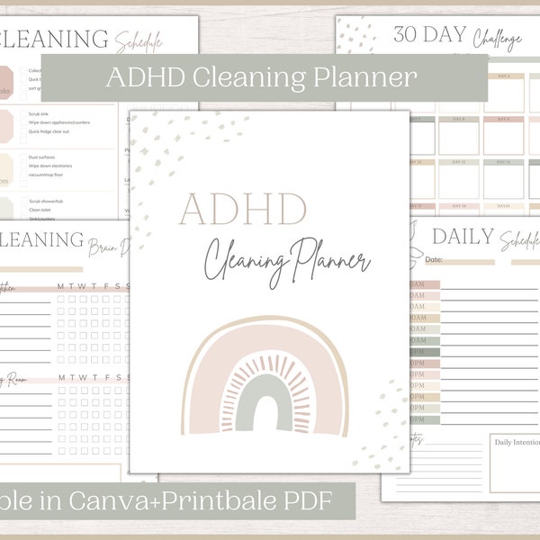 adhd homework checklist ADHD Cleaning Checklists | Printable + Editable ADHD Cleaning Schedule