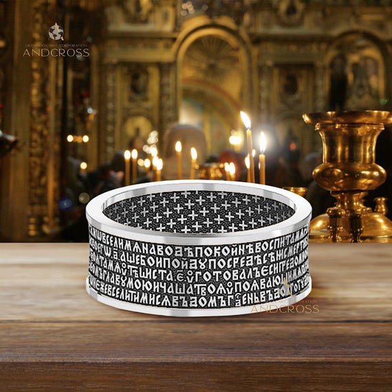 Bague chrétienne moderne en argent massif 925 pour homme, style