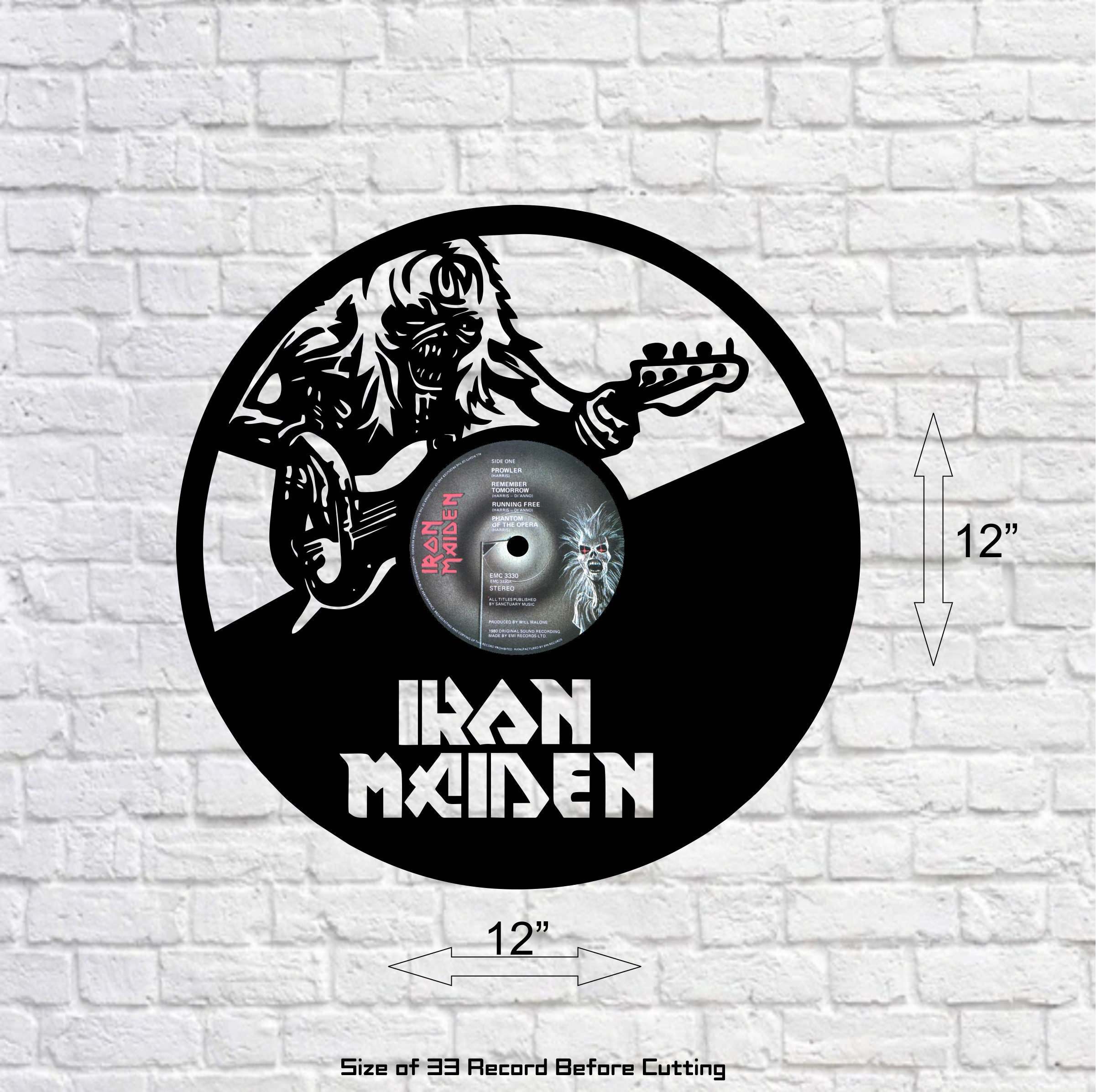Iron Maiden Laser Cut Vinyl Record Art Record Cutout - Etsy