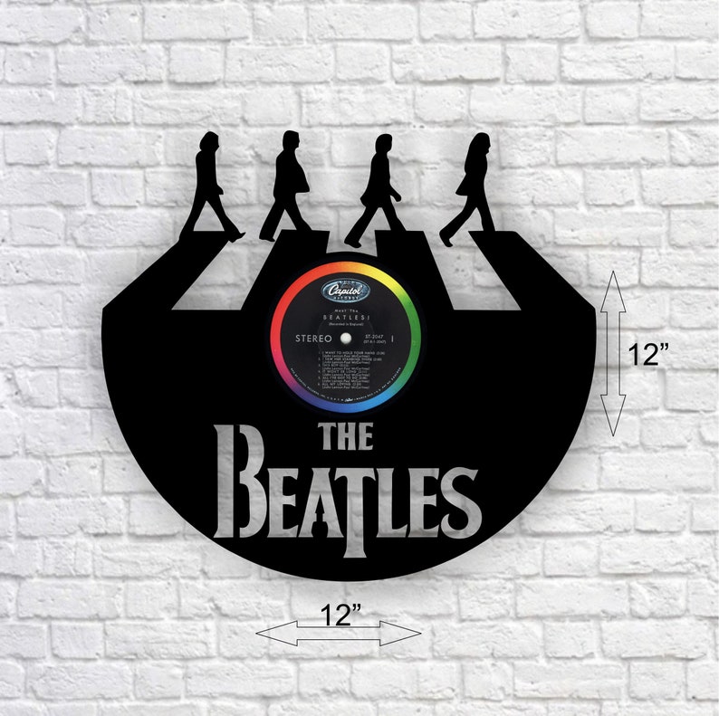 The Beatles crosswalk Laser Cut Vinyl Record Art Record Etsy