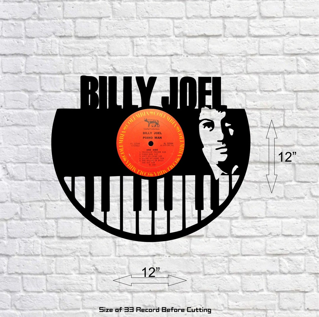 Billy Joel Laser Cut Vinyl Record Art record Cutout Wall Artroom Décor Music Gifts for Any