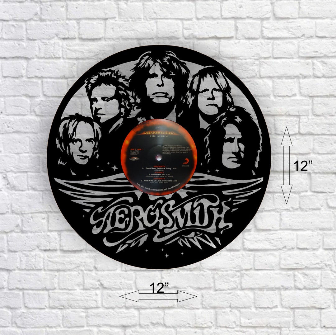 Aerosmith Laser Cut Vinyl Record Art Record Cutout Wall Etsy