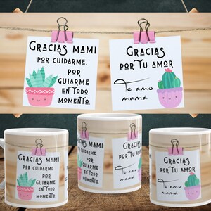 Regalo para mujer. Plantilla para sublimar taza de 11oz para el día de la madre. Diseño Taza tierna - Taza Kawaii. Regalos para mamá.