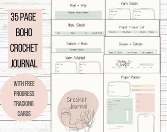 Crochet Journal and Planner, Downloadable Planner, Crochet P - Inspire  Uplift