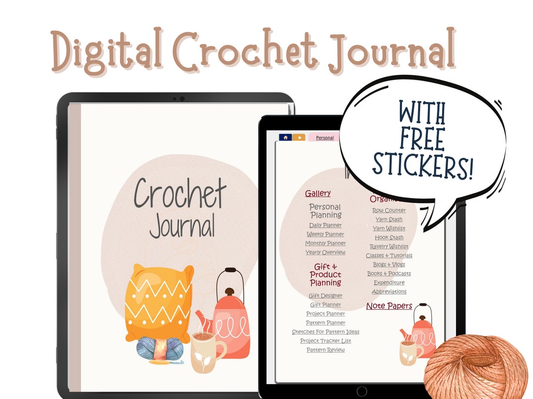 DIGITAL Boho Crochet Planner  Digital Crochet Planner