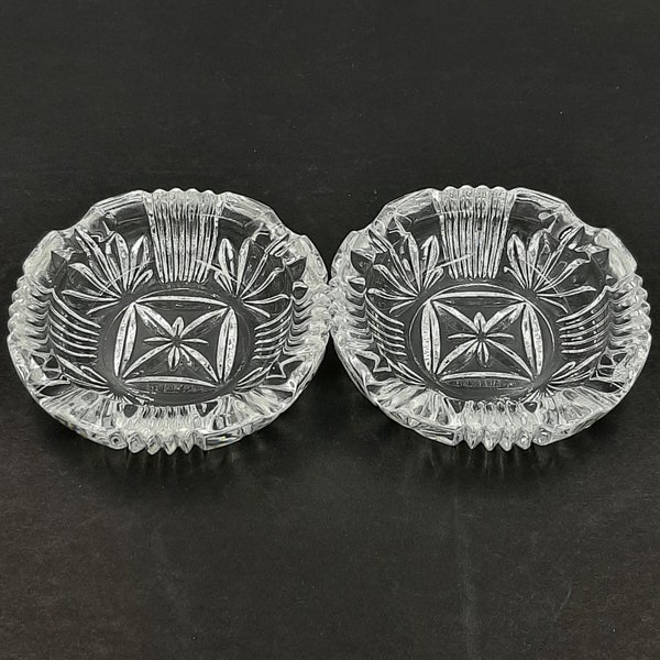Cut Glass Ashtrays Etsy