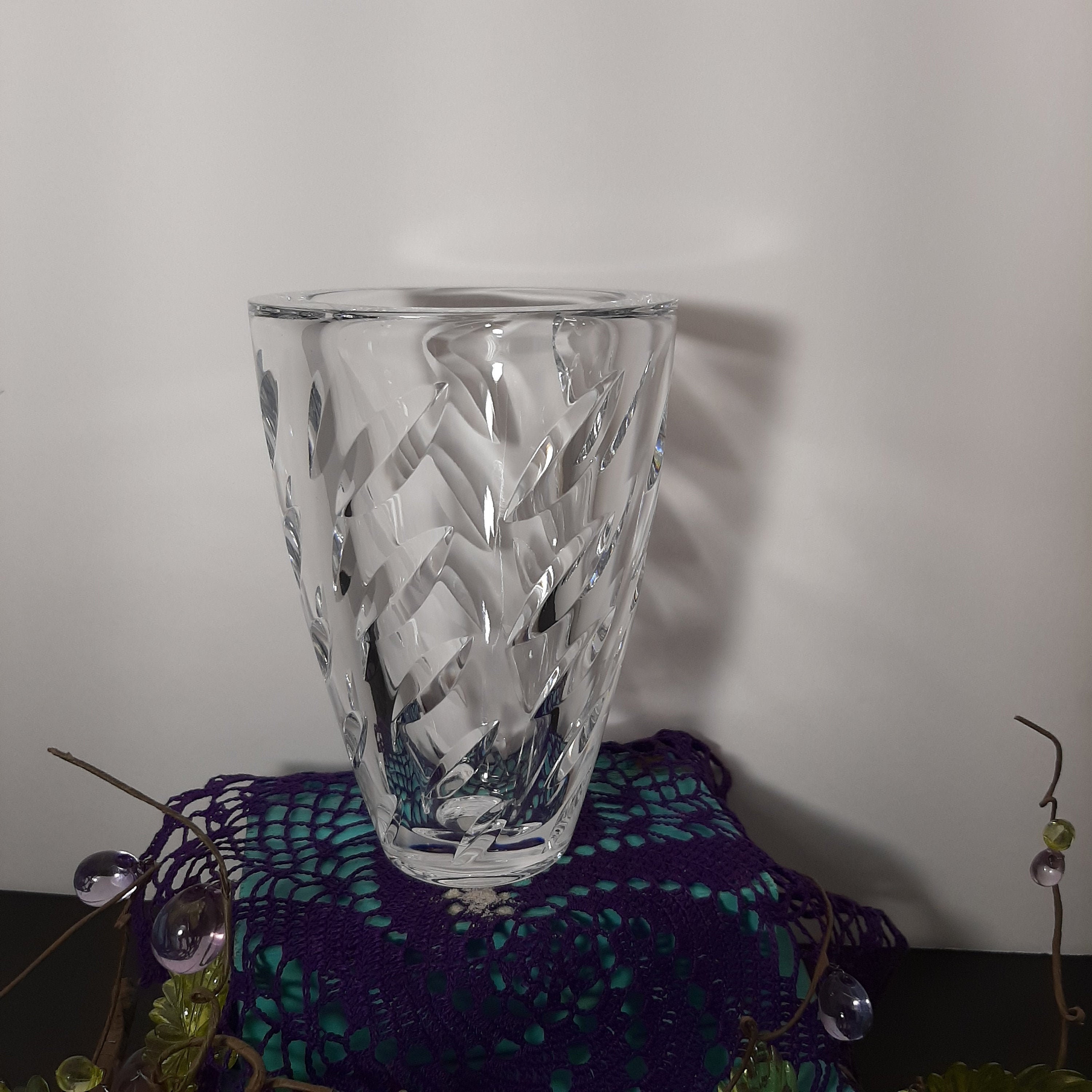 SASAKIacoustic ビンテージ　クリスタル Vintage Sasaki Crystal Vase 24% Lead Crystal Made in Japan