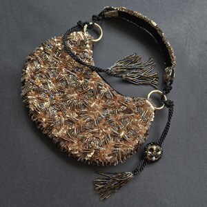 Python handbag. A couture women’s bag, 100% handmade. A handbag made of beads and sequins, custom beaded bag