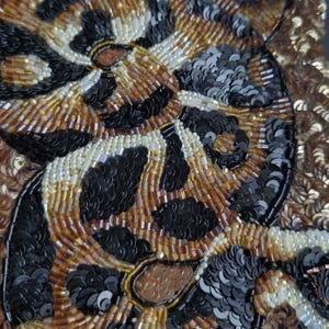 Python handbag. A couture women’s bag, 100% handmade. A handbag made of beads and sequins, custom beaded bag