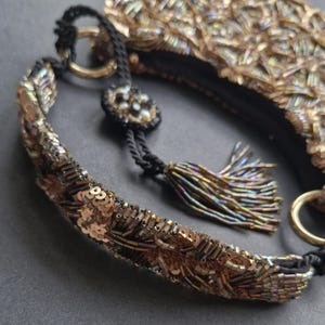 Python handbag. A couture women’s bag, 100% handmade. A handbag made of beads and sequins, custom beaded bag