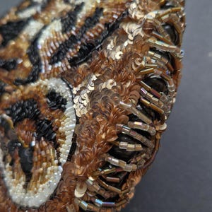 Python handbag. A couture women’s bag, 100% handmade. A handbag made of beads and sequins, custom beaded bag