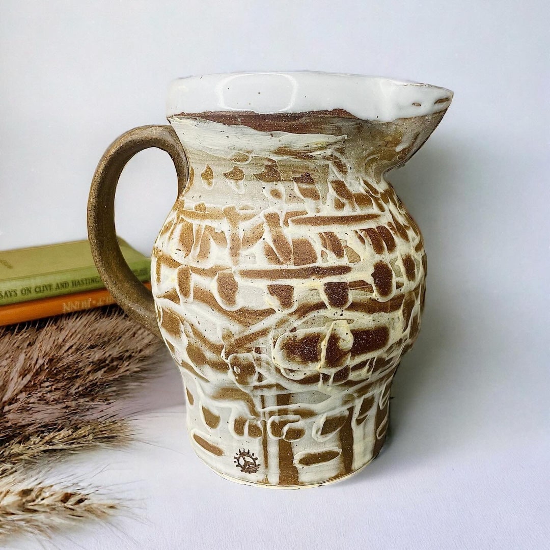 Vintage Mid Century Hand Thrown Stoneware Studio Pottery Pitcher/vase ...