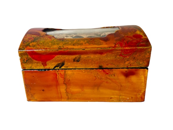 Vintage Chinese Handmade Small Trinket Box, Lacqu… - image 6