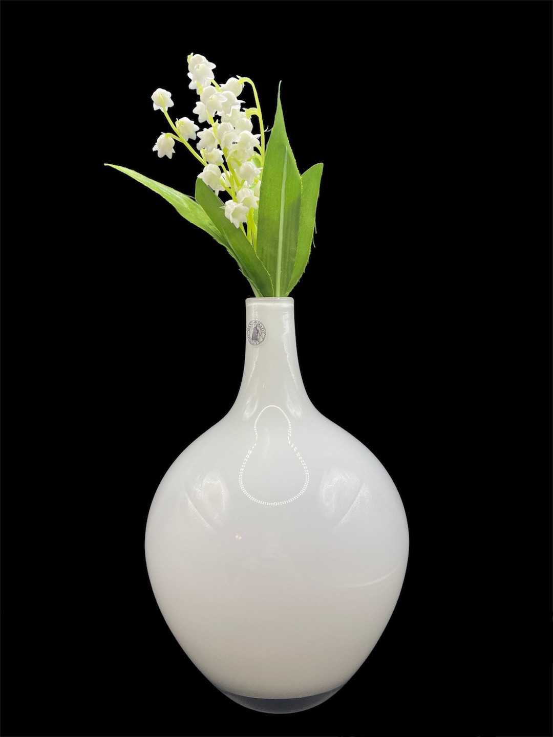 Vintage IKEA Swedish Modernist White Salong Vase Hand Blown Etsy