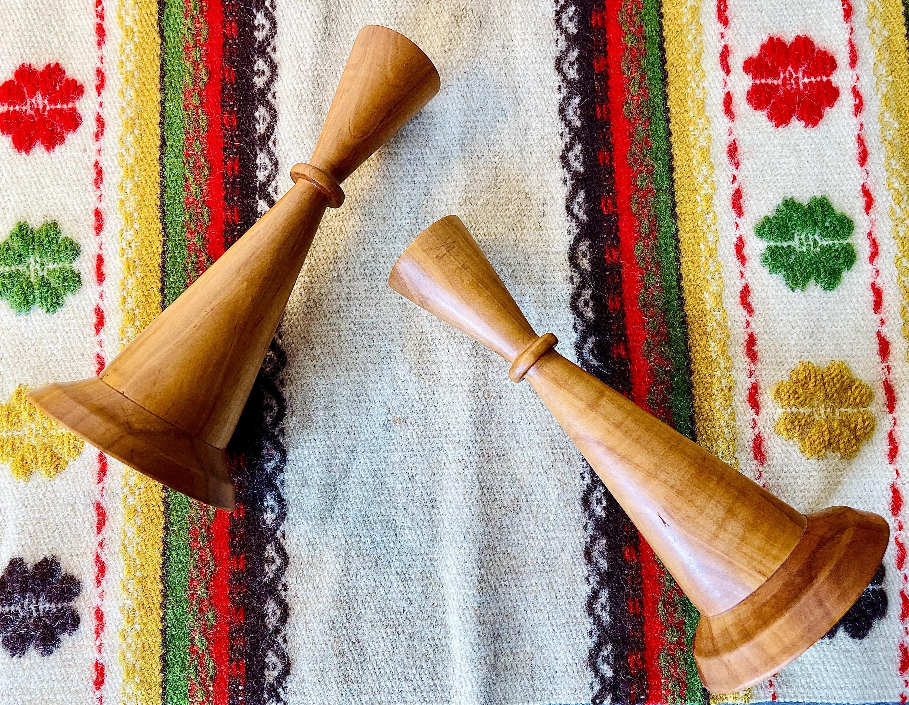 Vintage Mid Century Modern Style Handmade Carved Natural