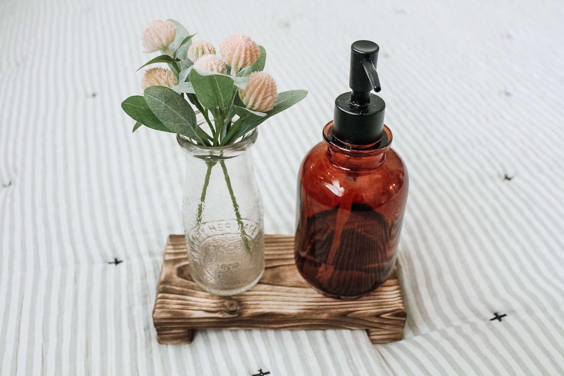 Sink tray / soap tray / soap stand / wooden riser / kitchen tray / sink decor / hand made