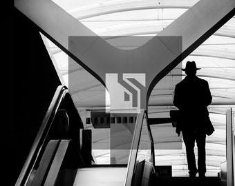 Going To Nowhere, Street Photography, Limited Edition of 50 Copies, Silhouette, Black and White Photography,High Contrast, Fine Art Printing