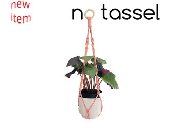 Tassel Free Macrame Plant Hanger No Tail