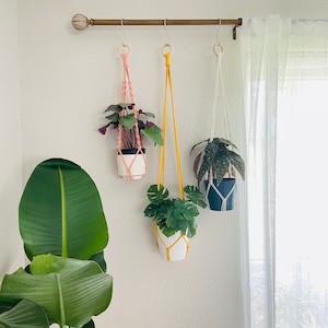 No Tassel Plant Hanger, Macrame Plant Hanger No Tassel, Plant Hanger No Tail, Hanging Planter No Tassel