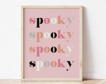 Pastel Halloween Art Printable, Pink Halloween Decor, Pastel Halloween Decor, In My Spooky Era, Print Digital Download