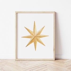 Gold Party Decorations Star Decoration Instant Download Gold 