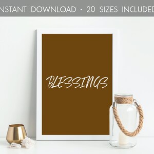 Blessings Print, Thankful Sign, Thanksgiving Decor, Fall Party Decor, Fall Decorations, Thanksgiving Table Decor, Fall Wall Art Printable