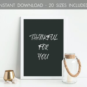 Thankful Sign, Fall Decorations, Fall Party Decor, Fall Printable, Thanksgiving Decor, Thanksgiving Table Decor, Thanksgiving Printable Art