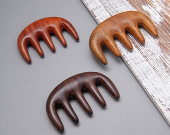 Wooden Scalp Massager Comb, Handmade Gift for Her, Natural Wood Comb for Head Massage, Eco-Friendly, Gift for Him or Her