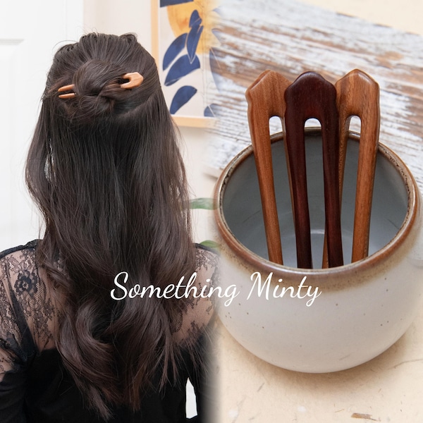 Small Wood Hair Pin: Eco-Friendly Hair Accessory