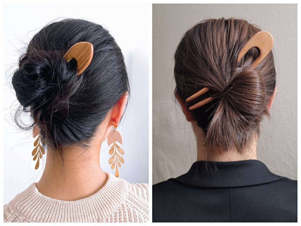 Elegant French Twist Hairstyle with a Hair Stick
