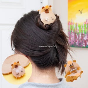 Capybara Hair Clip, Cute Hair Claw, Fun Hair Accessory, Gift for Capybara Lover, Custom Hair Clip