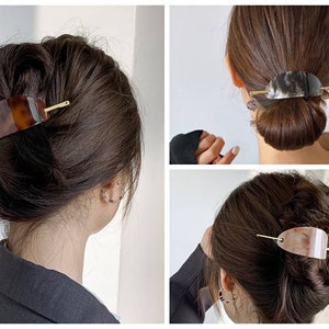 Marble Pattern Acetate Hair Slide/Stone Effect Hair Pin and Hair Slide/Ponytail Holder/Gift for Her