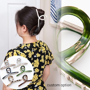 Custom Extra Large Acetate Hair Claw Clip, Strong Hold Claw Clip for Thick and Long Hair, Gift for Her, Minimal Hair Accessory