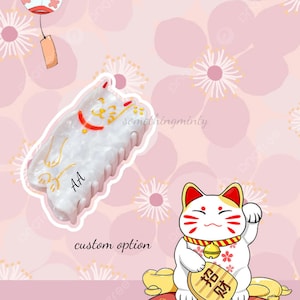Custom Lucky Cat Hair Claw Clip: Eco-Friendly Acetate Hair Accessory