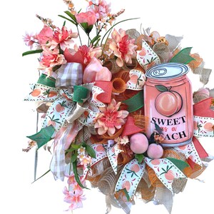 Everyday Georgia Peach Wreath Front Door, Wreath with Peaches, Kitchen Peach Wreath, Front Door Peach Wreath, Sweet as A Peach Wreath Décor