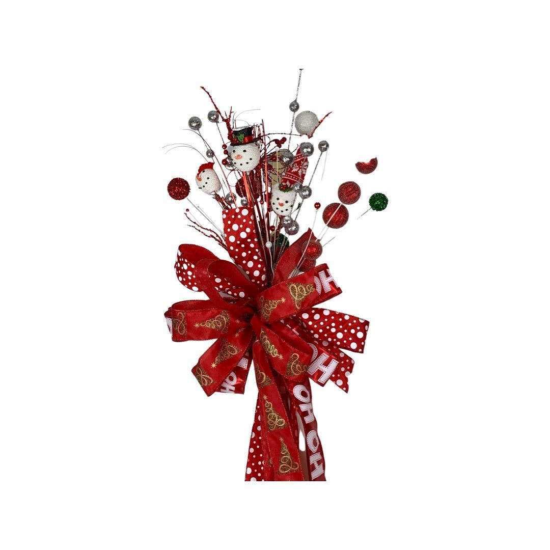 Christmas Tree Topper Tree Topper Red White Christmas Etsy