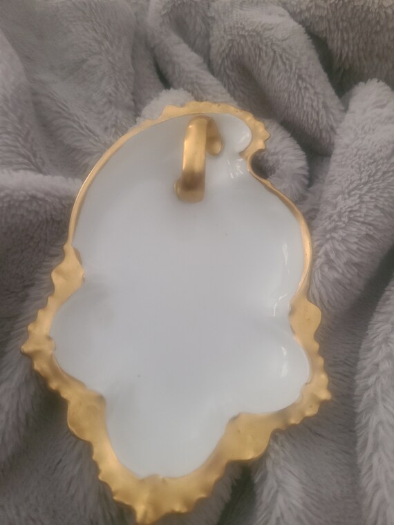 MZ Austria Porcelain and Gold Leaf Dish