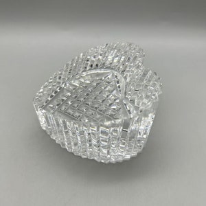 Waterford Crystal Heart Paperweight Signed Faceted Art Deco Mother's Day image 5