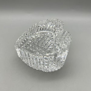 Waterford Crystal Heart presse-papier ondertekend gefacetteerde Art Deco Moederdag afbeelding 5