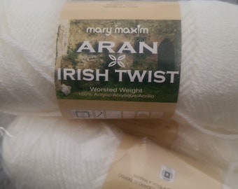 Lot/5 Mary Maxim Irish Twist Yarn Matching Dye Lot