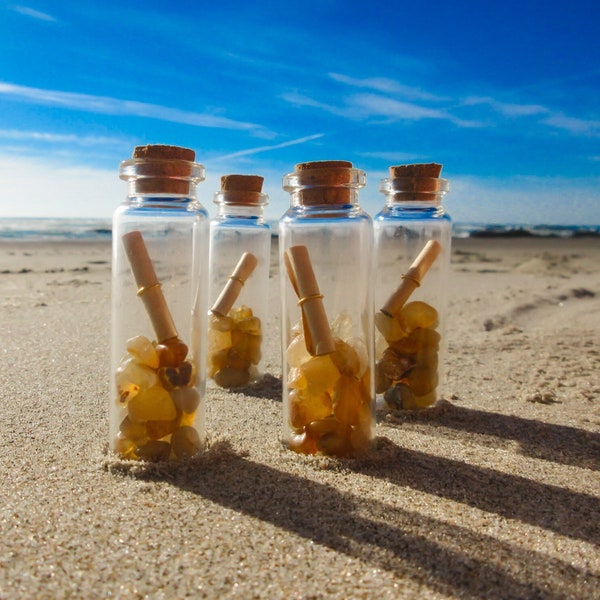 Message in a bottle gift | faith gifts | beach in a bottle | glass cork bottle | coastal | Oregon coast | genuine agate | souvenir