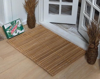Miniature Dollhouse Bamboo Doormat/Rug - 1:12 Scale